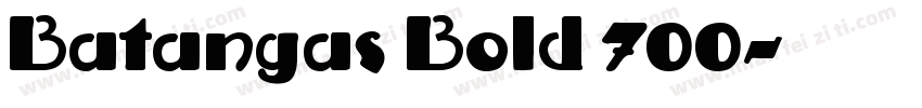 Batangas Bold 700字体转换